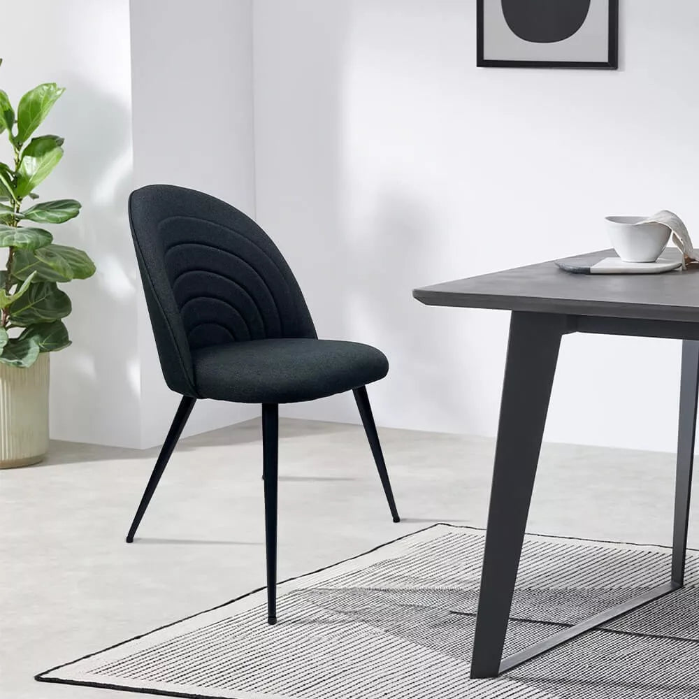 BKS-003 – Silla de Comedor Moderna Tapizada con Patas Metálicas