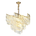 BKI009 – Lámpara Candil Espiral Gold de Cristal 60 cm, Diseño de Lujo