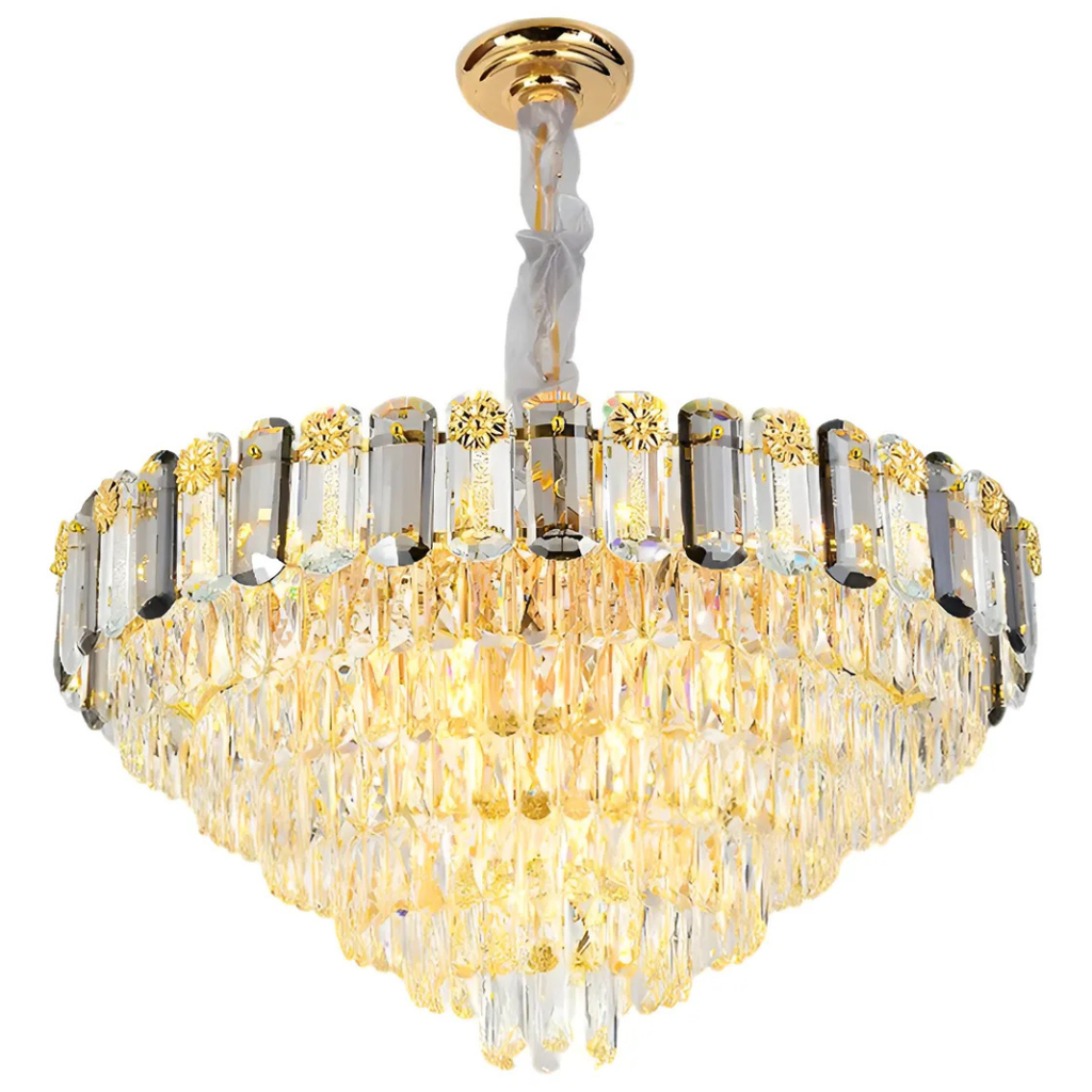 BKI010 – Candil de Techo Moderno Gold en Cristal 60 cm, Estilo Lujo
