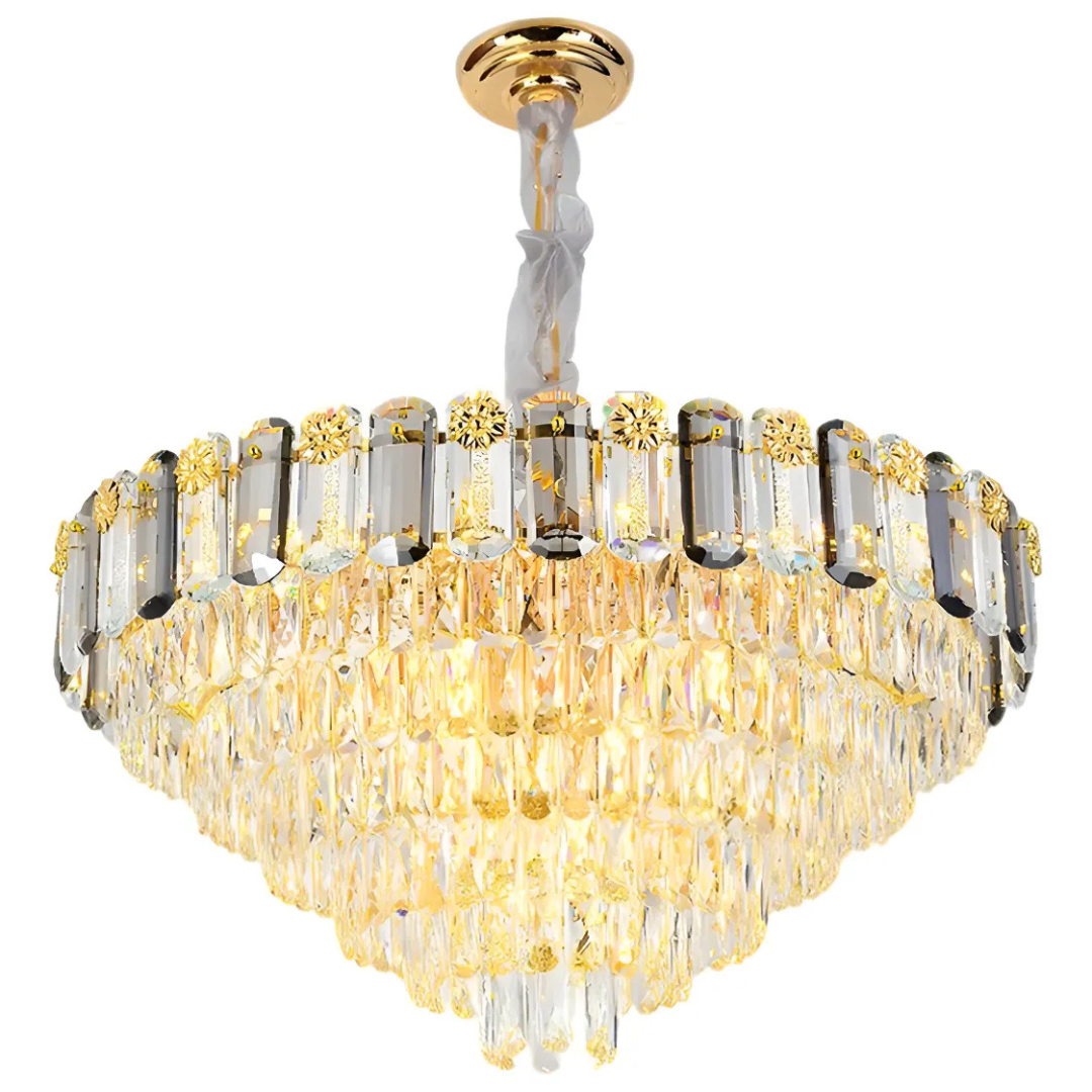 BKI010 – Candil de Techo Moderno Gold en Cristal 60 cm, Estilo Lujo