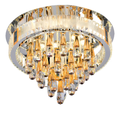 BKI012 – Candil de Techo Lujo Moderno Gold/Plata en Cristal 60 cm