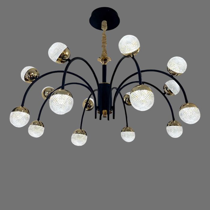 BKI036 – Lámpara Candil LED de Lujo Diseño Nórdico Moderno en Acabado Negro