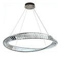 BKI053 – Lámpara Candil LED Moderna de Lujo en Acabado Plata con Cristal K9