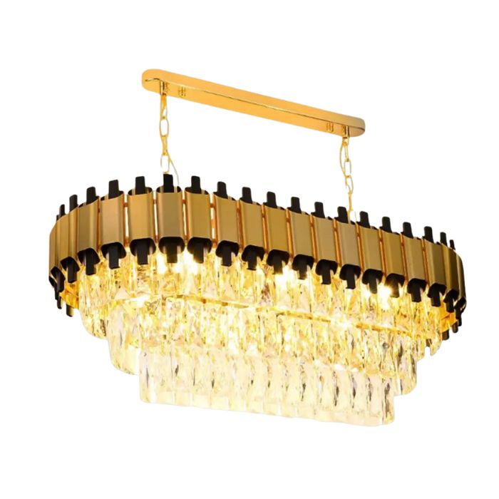 BKI060 – Lámpara Candil Moderno Gold de Lujo 80 cm con Cristal K9