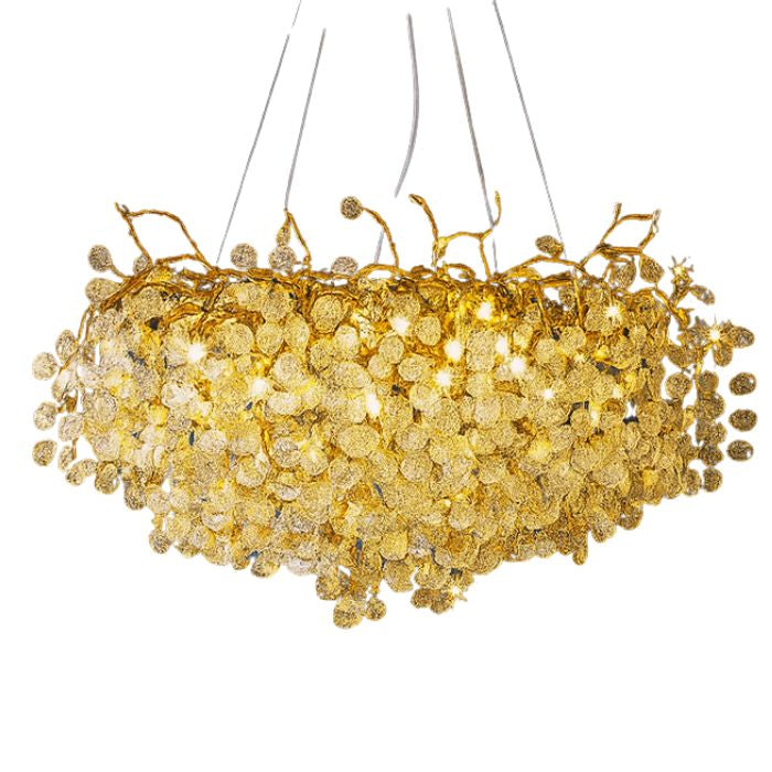 BKI063 – Lámpara Candil Gold de Lujo Moderno 60 cm con Cristal