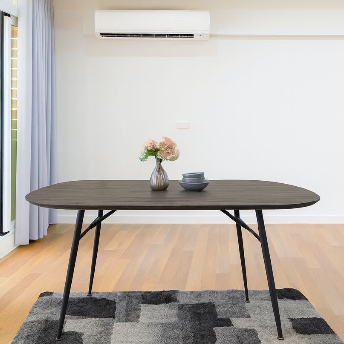 BKM-002 – Mesa de Comedor Rectangular Moderna con Esquinas Redondeadas