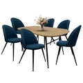 Comedor Para 6 Personas en Acabados Color Roble BKM-002-MA + BKS-003