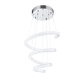 BKI011 – Candil de Techo Espiral LED con 3 Tonos, Acabado Plateado