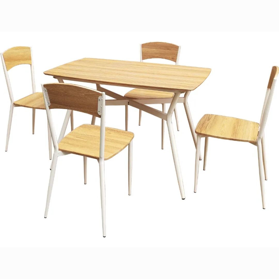 BKMS-002-MA Comedor Minimalista Para 4 Personas Melamina 110x70 cm