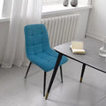 BKS-005 – Silla para Comedor en Tela Jaspeada Acolchada con Patas Negras