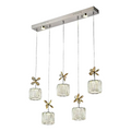 BKI005 – Lámpara de Techo Plata Rectangular LED de Lujo